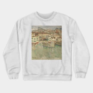 Ponte Vecchio by Childe Hassam Crewneck Sweatshirt